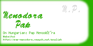 menodora pap business card